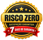 Selo Risco Zero — satisfação garantida, 7 dias de garantia
